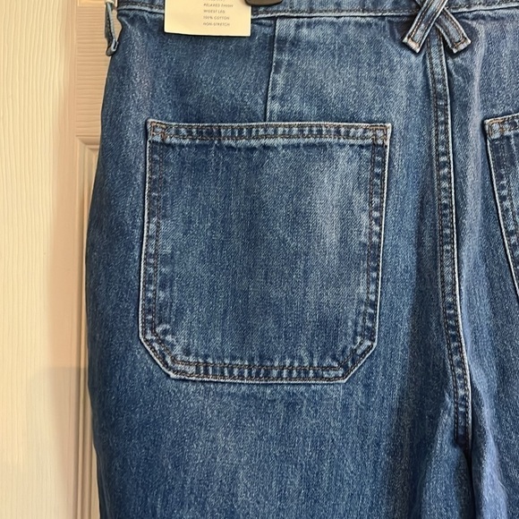 NWT-universal thread-10 short-medium denim-high-rise, wide leg jeans - Picture 3 of 14